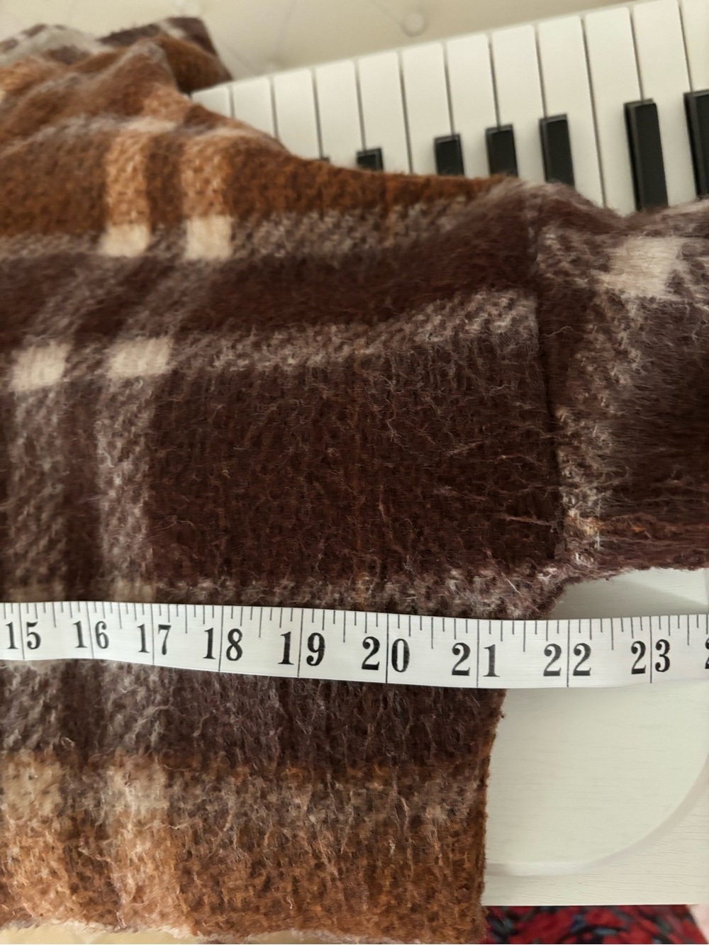RD Style Plaid Hooded Coat in Brown, Cream & Tan R1 - Picture 15 of 16